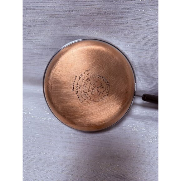 Vintage Revere Ware 1801 Copper Bottom 8" Skillet Frying Pan No lid 2363973 - Picture 3 of 7